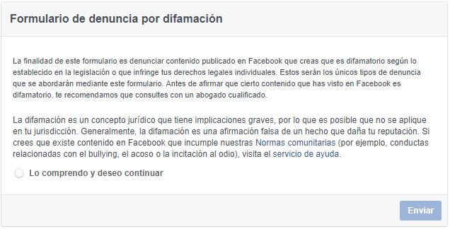 Formularios de Facebook combatir bullying