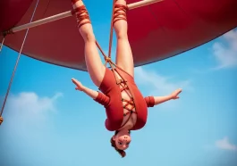 chiste del trapecista en el circo